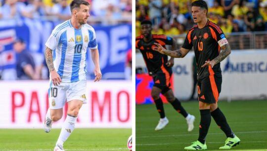 Leo Messi y James Rodríguez
