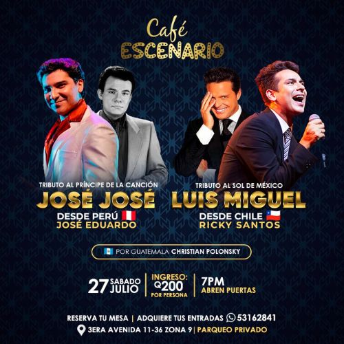 Concierto tributo a José José y Luis Miguel en Guatemala