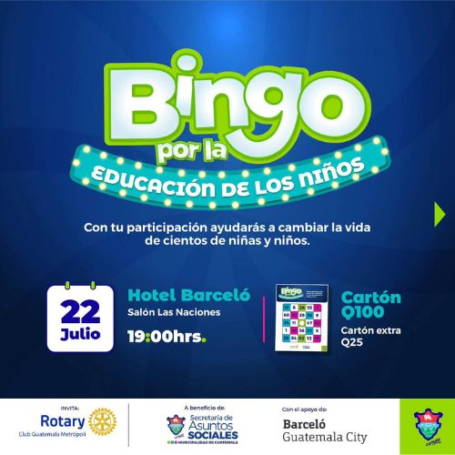 Este 2024 Bingo por la educación de los niños guatemaltecos