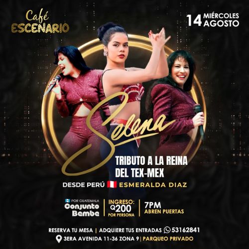 Este 2024 Concierto tributo a Selena Quintanilla en Guatemala