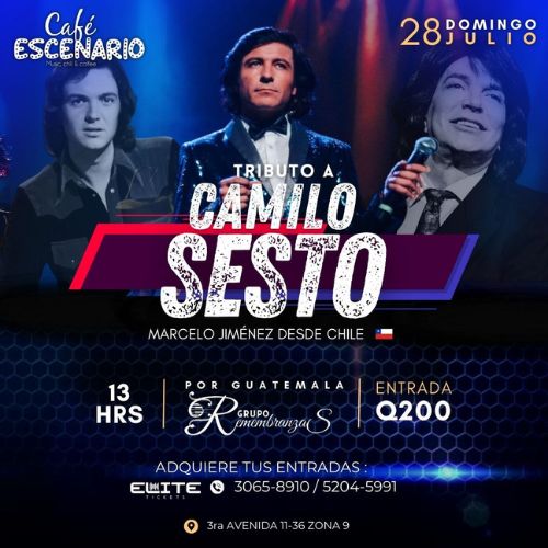 Este 2024 Tributo a Camilo Sesto en Guatemala