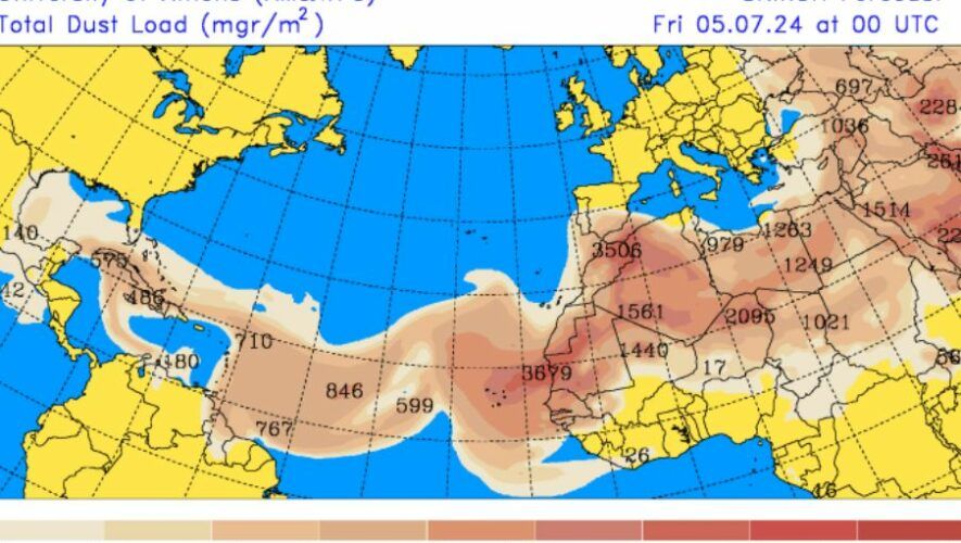 Polvo del Sahara ingresó a Guatemala