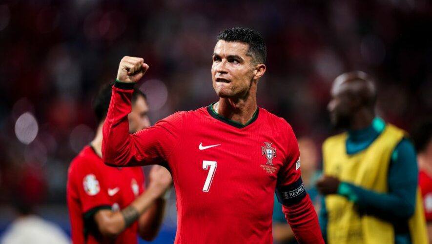 Cristiano Ronaldo celebra en la Euro 2024