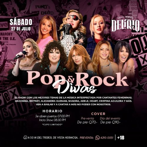 Tributo a las divas del pop y rock en Guatemala este
