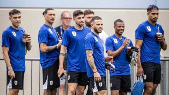 Selección de Uruguay en entrenamiento