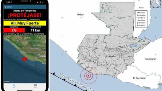 Alerta temprana de terremotos app Insivumeh
