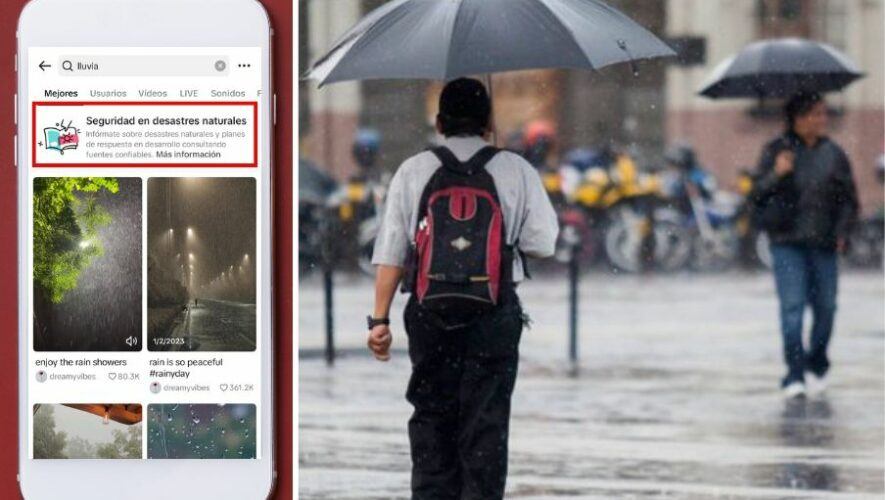 Botón de búsquedas de Conred y TikTok en Guatemala