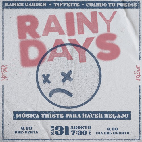 Concierto «Rainy Days» con música triste para hacer relajo en Guatemala