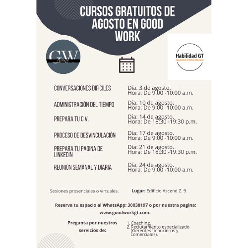 Cursos gratuitos en Guatemala para desarrollar habilidades profesionales