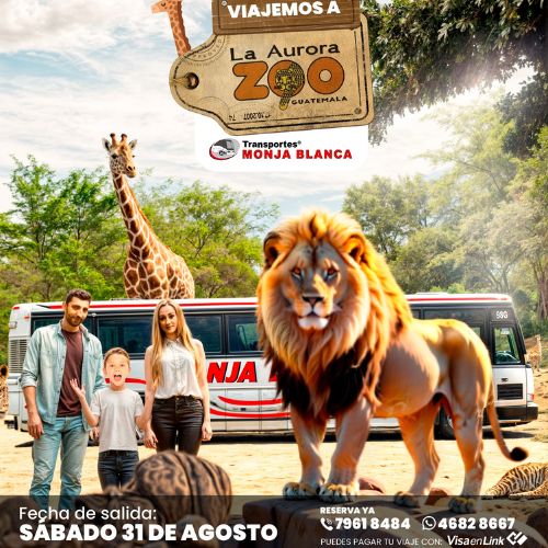 Tour desde Cobán hacia el Zoológico La Aurora 2024