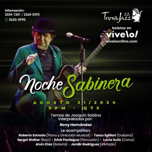 Tributo a Joaquín Sabina en Guatemala 2024