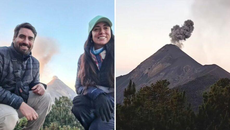 Youtubers Vueltalmun compartieron video del Volcán de Fuego en erupción