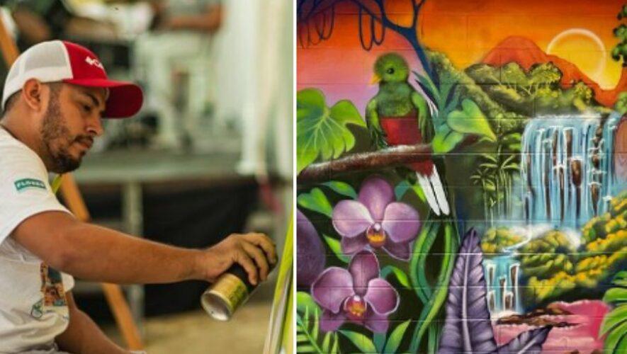Daest pintó un mural en Virginia, Estados Unidos