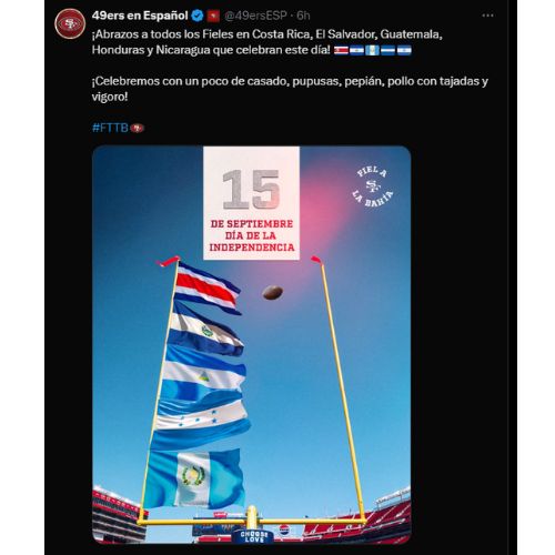 Equipos felicitaron a Guatemala en independencia