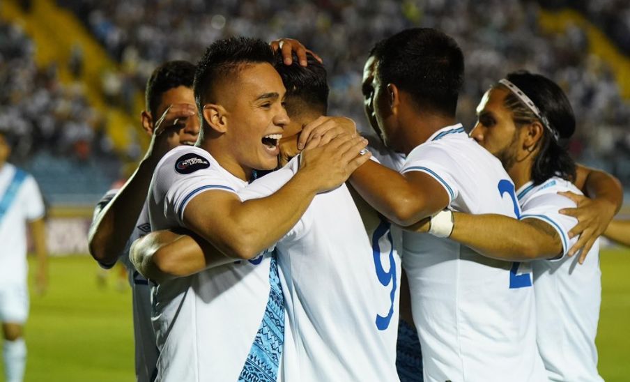 Selección de Guatemala celebrando