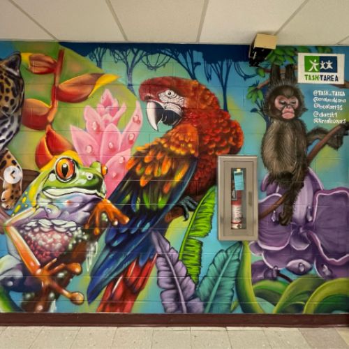 Guatemalteco Daest pintó mural en Estados Unidos