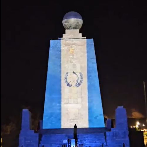 Monumentos iluminados por la Independencia de Guatemala 2024