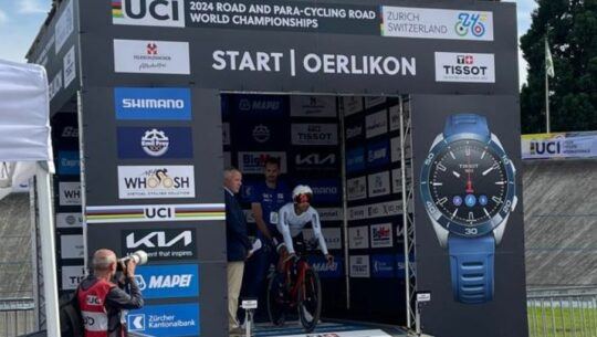 Sergio Chumil en el Mundial de ciclismo 2024