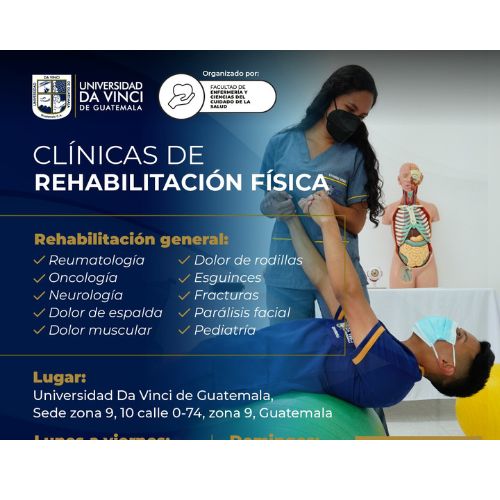 Universidad Da Vinci Clínicas de fisioterapia gratuitas o a bajo costo en Guatemala