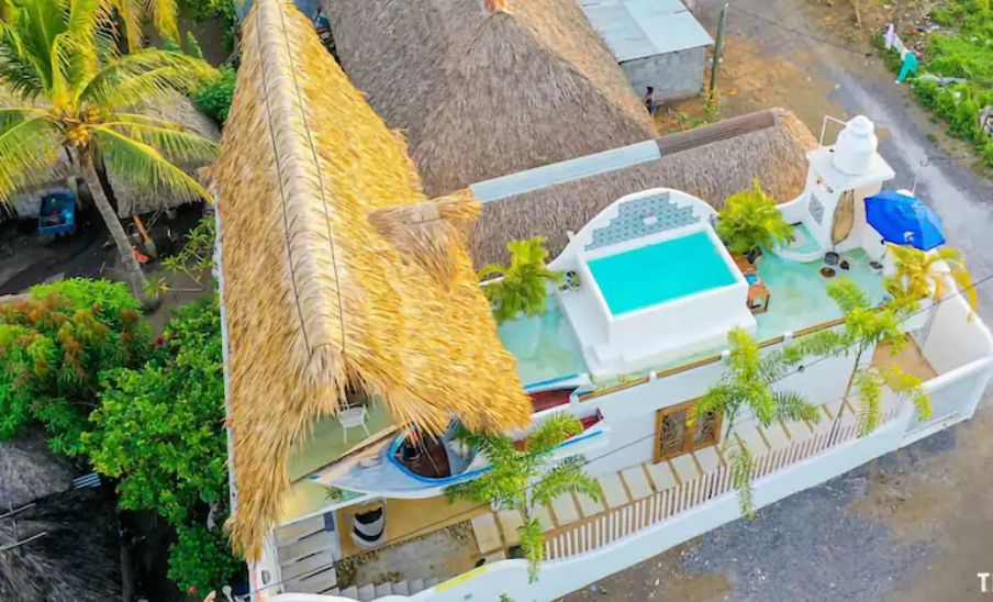 Villa Skafos, una casa de playa con estilo mediterráneo en El Paredón