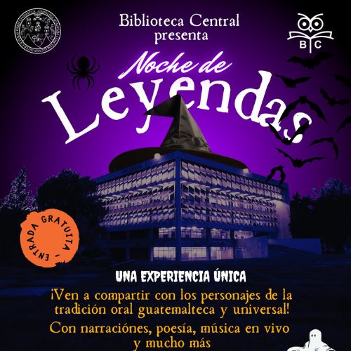 Biblioteca Central USAC presentará Noche de Leyendas 2024