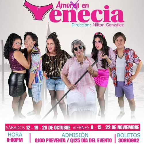 Comedia Obra 2024 «Amorii en Venecia» en Guatemala