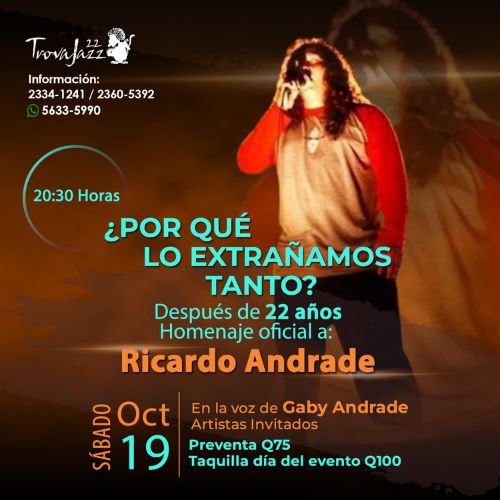 Concierto tributo a Ricardo Andrade en Guatemala