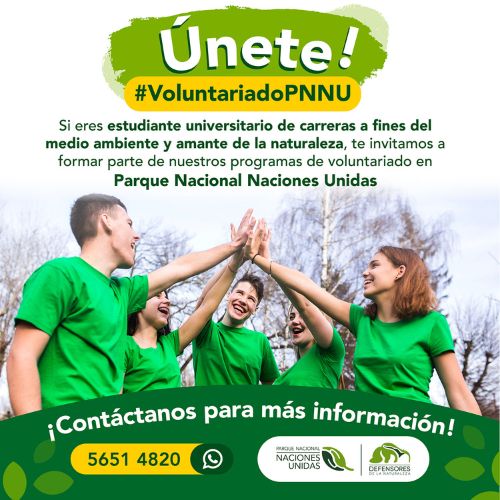 Convocatoria al voluntariado en el Parque Naciones Unidas 2024