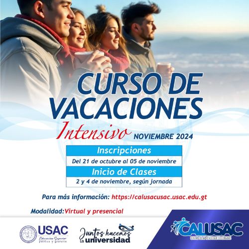 Cursos de vacaciones de Calusac noviembre 2024