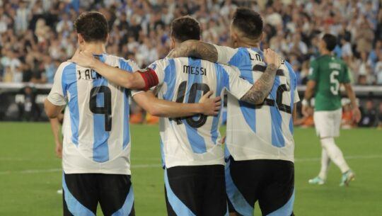 Argentina celebrando en la Fecha FIFA octubre 2024