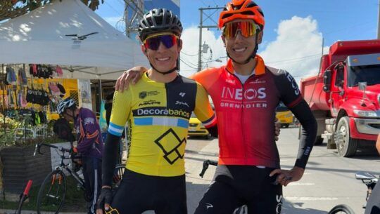 Julio Ispaché y Egan Bernal en Colombia