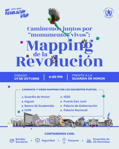 Mapping y caminata en honor a la Revolución Guatemala