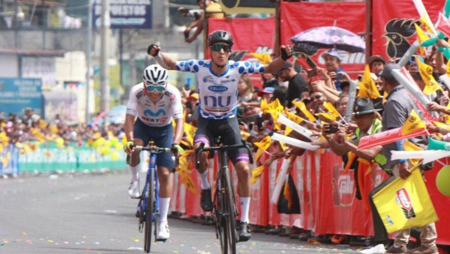 Jhonatan Chávez ganando la etapa 7 de la Vuelta a Guatemala 2024