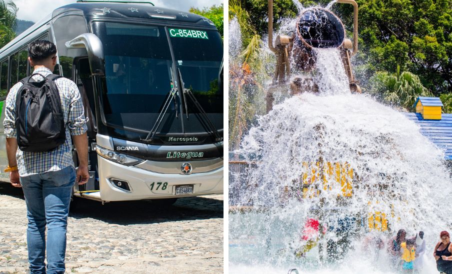 autobús desde la Ciudad de Guatemala hacia Valle Dorado