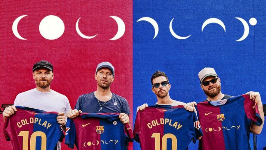 Camisola del Barcelona con Coldplay