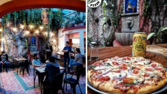 502 Pizza, el restaurante en el Centro Histórico dentro de una casa antigua