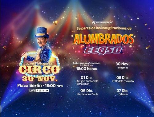 Alumbrados EEGSA iluminan la Navidad 2024 de Guatemala, Escuintla y Sacatepéquez