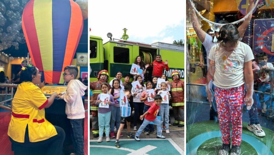 Descripción de la foto para personas con discapacidad visual: se muestran algunas de las actividades que se pueden disfrutar en el Curso de vacaciones del Museo de los Niños 2024. (Crédito: Museo de los Niños de Guatemala)