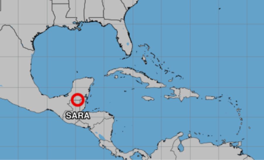 Depresión tropical Sara y sus efectos en Guatemala