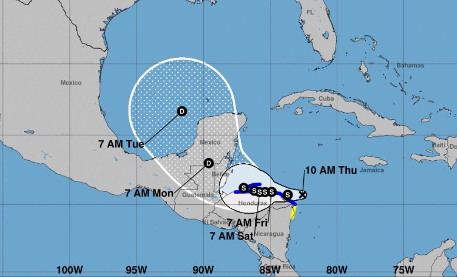 Depresión tropical Nineteen afectará a Guatemala