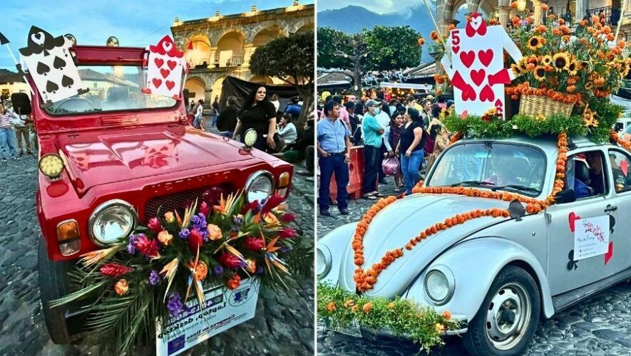 desfile de autos clásicos y carrozas del Festival de las Flores 2024