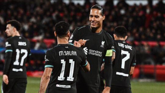 Celebración del Liverpool