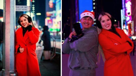 Julio NYC retrató a Allisson Valdez en Times Square