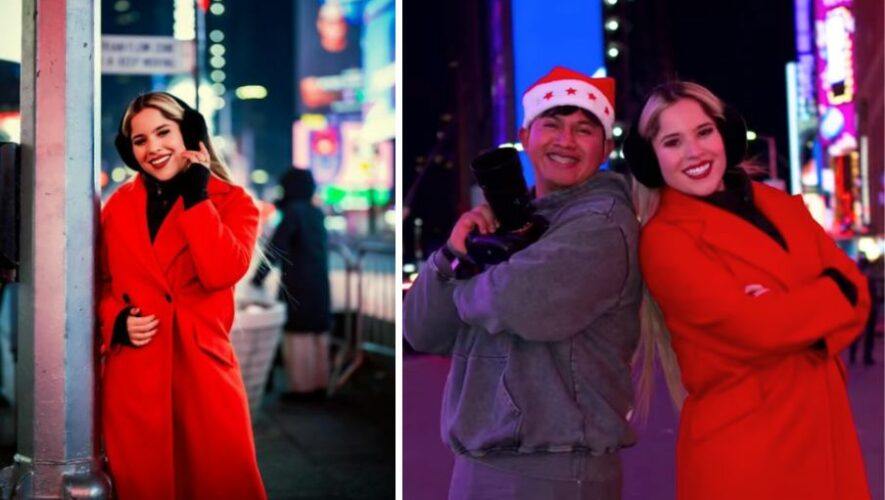 Julio NYC retrató a Allisson Valdez en Times Square