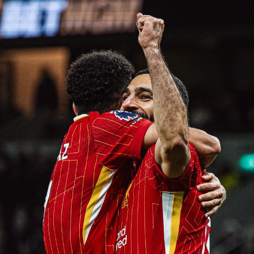 Mohamed Salah del Liverpool celebra