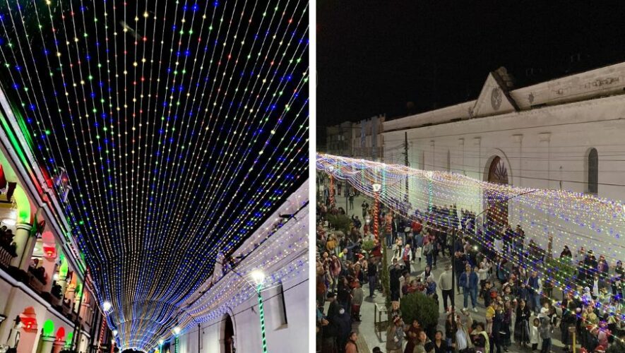 San Pedro Carchá con luces navideñas