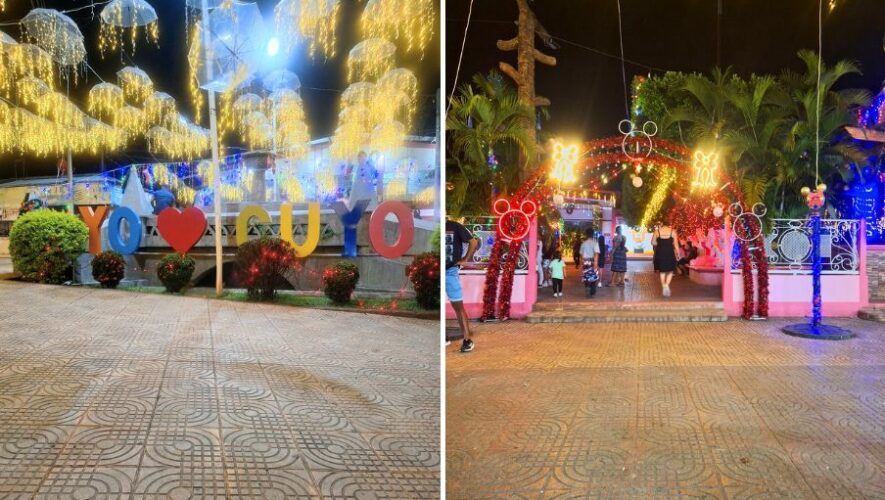 decoraciones navideñas en Cuyotenango