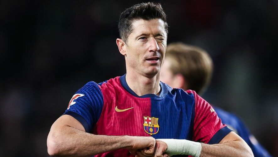 Robert Lewandowski del Barcelona