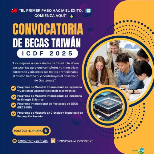 Beca ICDF de maestrías Taiwán 2025
