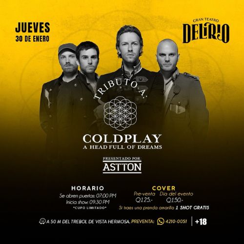 El Tributo 2025 a Coldplay en Guatemala